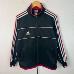 adidas アディダス トラックジャケット フルジップ ブラック Lサイズ メンズ 古着 スポーツMIX ストリート