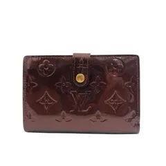 LOUIS VUITTON ルイヴィトン 二つ折り財布 モノグラム ヴェルニ ポルトフォイユ ヴィエノワ M93521 アマラント パテントレザー レディース がま口 超美品