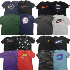 古着卸 まとめ売り ナイキ NIKE 半袖Tシャツ 16枚セット (メンズ M ) プロチーム MLB NFL カモ柄 スウォッシュ 中古 古着 ND9822