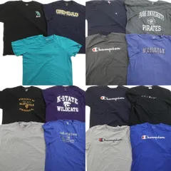 古着卸 まとめ売り チャンピオン 半袖Tシャツ 15枚セット (メンズ 2XL /3XL ) ワンポイント 英文字プリント カレッジ 中古 古着 ND9935