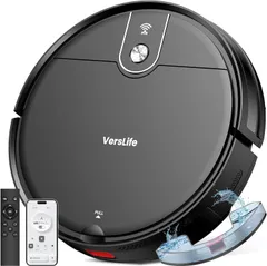 VersLifeロボット掃除機 強力吸引 3000Pa ロボット掃除機 水拭き 両用 3000Pa強力吸引 自動充電 超薄型 静音設計