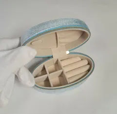 5色展開　アクセサリー　ジュエリー　ケース　収納　ボックス　コンパクト