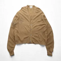 LONDON FOG 80年代 USA製 アクリル ニット Vネック カーディガン 2XL ベージュ アクリル