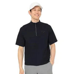 新品 [キャロウェイ] 半袖シャツ モックネック ハーフジップ やっぱり半袖スタイル ニット ゴルフ C25234106 メンズ