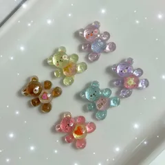 【s151】1セット 6個入り 120円 クマ デコパーツ ホイップデコ ハンドメイド アニマル 資材