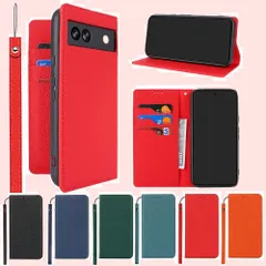 8A ケース 本革 牛革 for for google pixel8A ケース 手帳型 Pixel 8A Pixel カバー Case 手帳 本革 柔らかい 本皮 Eastwave スプラットホール付き スプラット同梱 内蔵マグネット - レッド