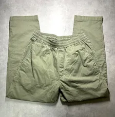【美品】ユニクロ スマートアンクルパンツ S コットン カーキ オリーブ 445033 UNIQLO テーパードパンツ メンズ ボトムス 2wayストレッチ カジュアル 綺麗め ウエストゴム