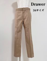 Drawer ドゥロワー ウールテーパードパンツ 千鳥格子 ブルー サイズ38