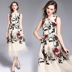 送料無料 未使用 発表会 気品 女優 透け感 キュート ワンピース 11号 L (OPN2542)