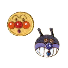 アンパンマン なかよし シール ワッペン 2枚入り キャラクター 男の子 女の子 貼るだけ簡単 入園入学準備 アイロン接着OK お名前付け かわいい グッズ