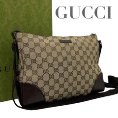 【価格交渉/質問大歓迎♪】【極美品】グッチ GGキャンバス　ショルダーバッグ　ブラウン　5828