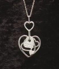 美品 フォリフォリ ネックレス SV925 ハートモチーフ レディース Folli Follie