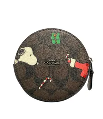 コーチ ラウンドコインケース スヌーピー シグネチャー CF245 レディース COACH