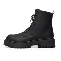 [CALASOU] メンズ サイドジップ ハイカット ショートブーツ 厚底 ライディングブーツ カジュアル 防水 防滑 エンジニア ワーク 登山靴 春秋 冬用e 3e542d36