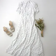 新品 tocco closet トッコクローゼット パール付き バックレースアップ ハートドット ワンピース(43E＋7946)26N