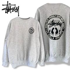 OLD STUSSY 90s 白タグ USA製 L 杢グレー メッセージ レゲエ
