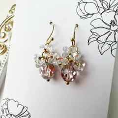 チェコビーズの可愛いピアスD115