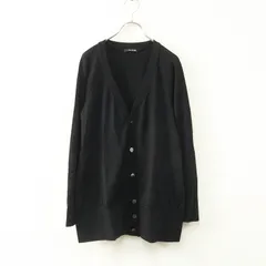 ワイズ フォーリビング Y's for living ウールストレッチ Vネック ニットカーディガン ブラック┃黒 ブラウス シャツ【2400014845051】のサムネイル