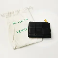 ボッテガヴェネタ BOTTEGA VENETA カセット スモール フラップ ウォレット ｜ブラック 財布 コンパクト イントレチャート【2400014588880】