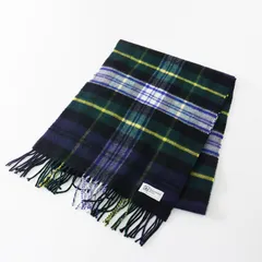 ジョンストンズ Johnstons of Elgin ドレスゴードン タータンチェック カシミヤストール/グリーン ネイビー ショール【240003009-1-9】