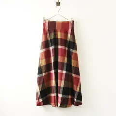 ブルーレーベルクレストブリッジ BLUE LABEL CRESTBRIDGE ウール チェック フレア スカート 38｜ベージュ系 【2400014848397】