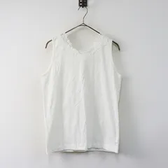 美品 スタジオクリップ studio CLIP レース使いコットンタンクトップ LL＼ホワイト ノースリーブ カットソー【2400014848595】