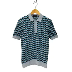 フレッドペリー FRED PERRY 総柄 ニット ポロシャツ レディース  S