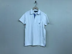 本物ポロラルフローレンPOLO RALPHLAURENコットンロゴ刺繍半袖ポロシャツメンズサーフアメカジミリタリーワークスポーツビジネススーツゴルフストリート白ホワイトM