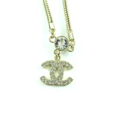 未使用品★CHANEL シャネル B24K ABE544 ラインストーン ココマーク ネックレス チョーカー ゴールド 箱付き イタリア製 レディース