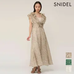 【新作10%OFF】 【即納】 スナイデル SNIDEL ワンピース ファブリックフリルドレス ノースリーブ マキシ丈 フレア swfo261151