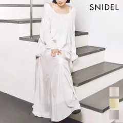 【即納】 スナイデル SNIDEL ワンピース 26春夏 スラブニットセットワンピース ロング丈 セットアイテム キャミソール 長袖 ミドル丈 swfb261175
