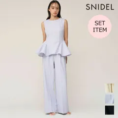 【即納】 スナイデル SNIDEL セットアップ ペプラムパンツセットアップ ノースリーブ ミドル丈 フルレングス ブラウス ワイドパンツ swfo261121