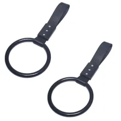 ideastore 吊り革 吊り輪 つり革 車 持ち手 手すり グリップ 立ち上がり補助 乗り降りサポート 2個セット (ブラック) [ブラック]のサムネイル