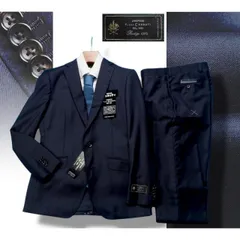 新品10.8万円 大手百貨店扱い 日本製 秋冬『CERRUTI チェルッティ 伊製生地』Super130Sウール 無地 スーツYA6紺(B) 1020091のサムネイル