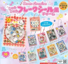 確定 Sanrio シャカシャカ フレーク シール ガチャ 10種 キーホルダー 未開封 新品 キーホルダー