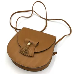 BALLY バリー ショルダーバッグ レザー ブラウン フリンジ タッセル