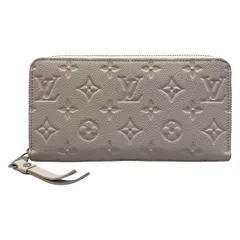 LOUIS VUITTON(ルイヴィトン) 長財布 モノグラム・アンプラント美品  ジッピーウォレット M13825 ブルーム レザー、牛革