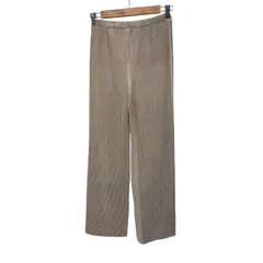    SPECCHIO スペッチオ シャトルプリーツ パンツ 40 タグ付 フォーマル ワイドパンツ グレージュ【Z1816】