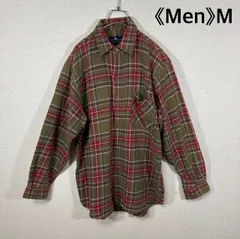 《Men》MOOSE CREEK チェックシャツ コットン 長袖 ネルシャツ アウトドア USAブランド M