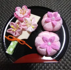 rubioちりめん細工和菓子 Amazon.co.jp: 和光 和雑貨 香の花 ちりめん和菓子 柏餅 : ホーム