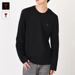 AMI PARIS アミパリス トップス ロングスリーブ Tシャツ メンズ AMI ALEXANDRE MATTIUSSI AMI DE COEUR  UTS235 724 ユニセックス ホワイト ブラック 長袖 ロンT ペア カットソーのサムネイル