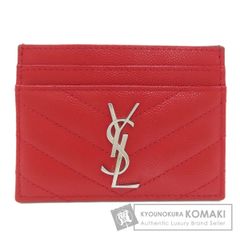 美品］サンローラン ハートスタッズ カサンドラロゴ パスケース レザー