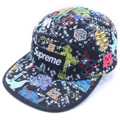 SUPREME (シュプリーム) 25SS AOI Embroidered Camp Cap アオイ エンブロイド キャンプ キャップ 帽子 ブラック/マルチ