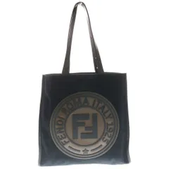 FENDI (フェンディ) Logo Tote Bag ロゴ キャンバストートバッグ ブラック 7VA435のサムネイル