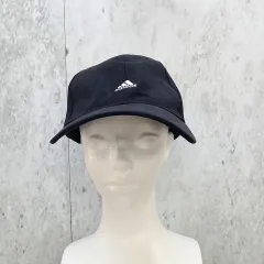 adidas アディダス 帽子 キャップ ゴルフキャップ ユニセックス ロゴ入り ブラック フリーサイズ ◎_〇◇