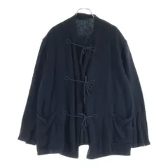 COMOLI (コモリ) 23SS シルクネックピエラジャケット カーディガン X01-01024 ブラックのサムネイル