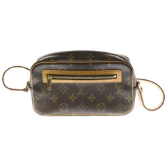 LOUIS VUITTON (ルイヴィトン) モノグラム ポシェットシテ ショルダーバッグ ブラウン PVC レザー M51183