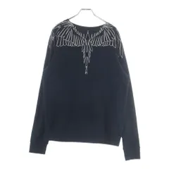 MARCELO BURLON (マルセロバーロン) 両面プリント クルーネック長袖スウェットトレーナー ブラック CMBA009F17506034のサムネイル
