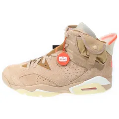 NIKE (ナイキ) TRAVIS SCOTT AIR JORDAN 6 RETRO SP BRITISH KAHKI トラヴィススコット エアジョーダン6 ブリティッシュカーキ ハイカットスニーカー US10/28.0cm DH0690-200
