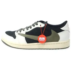 NIKE (ナイキ) ×TRAVIS SCOTT WMNS AIR JORDAN 1 LOW OG Medium Olive DZ4137-106 トラヴィススコット ウィメンズ エアジョーダン1 ミディアムオリーブ ローカットスニーカー